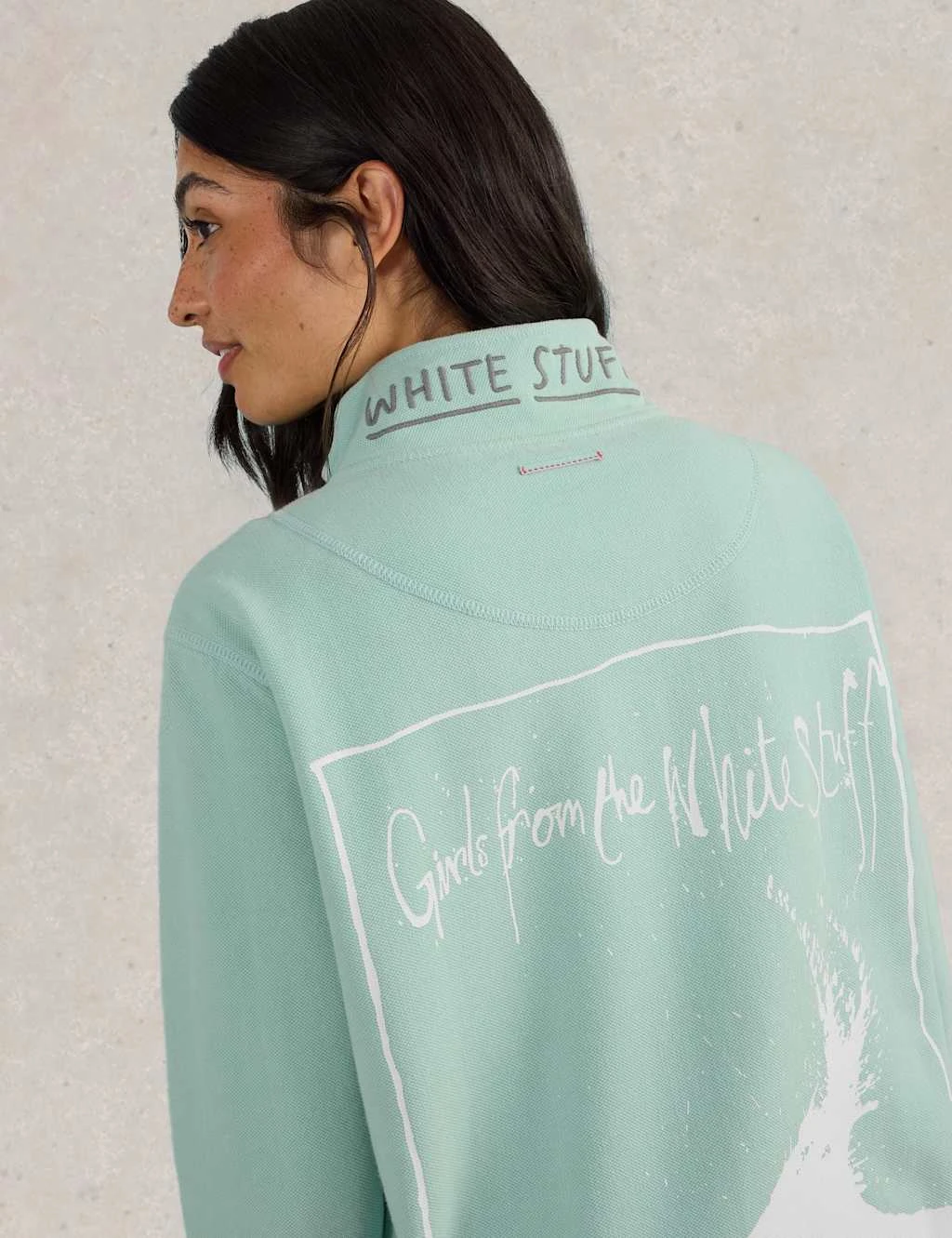 WHITE STUFF Pure Cotton Funnel Neck Half Zip Sweatshirt 13 WHITE STUFF Pure Cotton Funnel Neck Half Zip Sweatshirt - Image 13