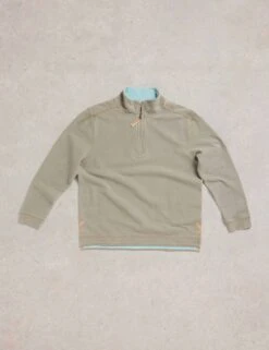 WHITE STUFF Pure Cotton Funnel Neck Half Zip Sweatshirt 34 WHITE STUFF Pure Cotton Funnel Neck Half Zip Sweatshirt -Cyberjammies Store pure cotton funnel neck half zip sweatshirt 14