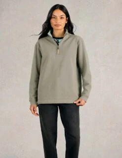WHITE STUFF Pure Cotton Funnel Neck Half Zip Sweatshirt 39 WHITE STUFF Pure Cotton Funnel Neck Half Zip Sweatshirt -Cyberjammies Store pure cotton funnel neck half zip sweatshirt 19