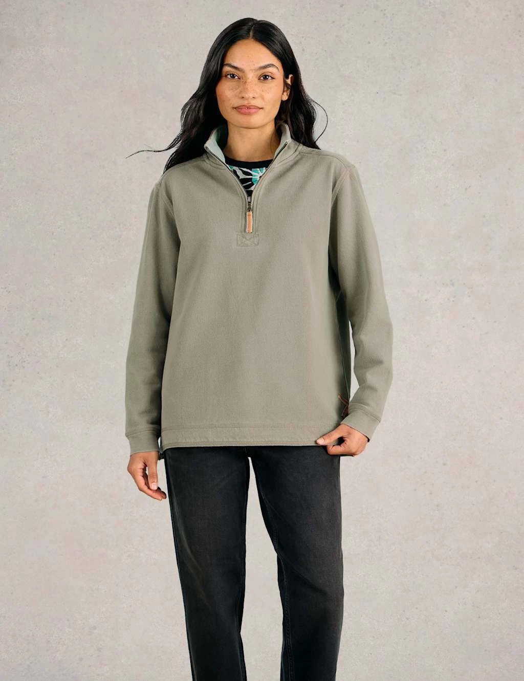 WHITE STUFF Pure Cotton Funnel Neck Half Zip Sweatshirt 20 WHITE STUFF Pure Cotton Funnel Neck Half Zip Sweatshirt - Image 20