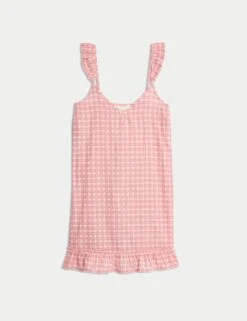 Pure Cotton Gingham Chemise -Cyberjammies Store pure cotton gingham chemise 6