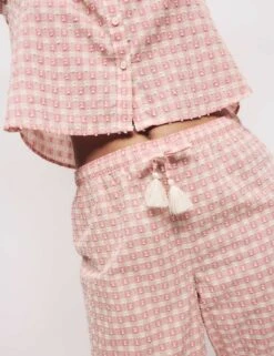 Pure Cotton Gingham Cropped Pyjama Bottoms -Cyberjammies Store pure cotton gingham cropped pyjama bottoms 9