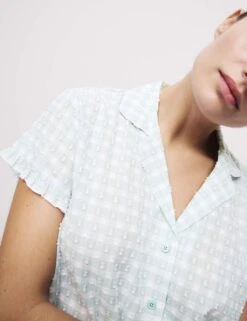 Pure Cotton Gingham Revere Shortie Set 17 Pure Cotton Gingham Revere Shortie Set -Cyberjammies Store pure cotton gingham revere shortie set 5