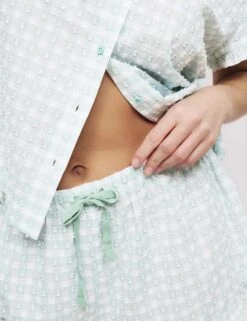 Pure Cotton Gingham Revere Shortie Set 19 Pure Cotton Gingham Revere Shortie Set -Cyberjammies Store pure cotton gingham revere shortie set 7