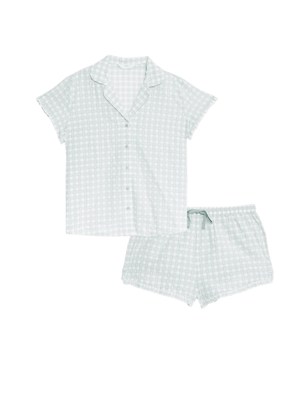 Pure Cotton Gingham Revere Shortie Set 6 Pure Cotton Gingham Revere Shortie Set - Image 6