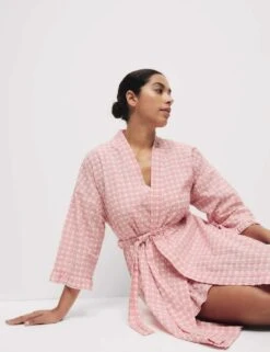 Pure Cotton Gingham Yarn Dyed Dobby Wrap -Cyberjammies Store pure cotton gingham yarn dyed dobby wrap 6