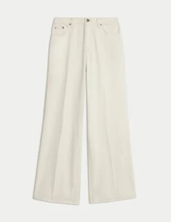 Pure Cotton High Waisted Wide Leg Jean -Cyberjammies Store pure cotton high waisted wide leg jean 12