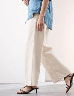 Pure Cotton High Waisted Wide Leg Jean -Cyberjammies Store pure cotton high waisted wide leg jean 13