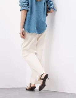 Pure Cotton High Waisted Wide Leg Jean -Cyberjammies Store pure cotton high waisted wide leg jean 9