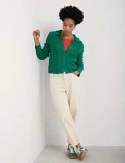 Pure Cotton Knitted Collared Button Front Cardigan -Cyberjammies Store pure cotton knitted collared button front cardigan 8