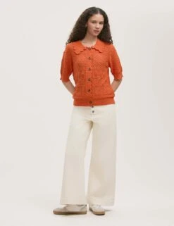 Pure Cotton Knitted Short Sleeve Cardigan -Cyberjammies Store pure cotton knitted short sleeve cardigan 11