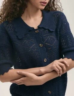 Pure Cotton Knitted Short Sleeve Cardigan -Cyberjammies Store pure cotton knitted short sleeve cardigan 17