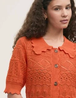 Pure Cotton Knitted Short Sleeve Cardigan -Cyberjammies Store pure cotton knitted short sleeve cardigan 9