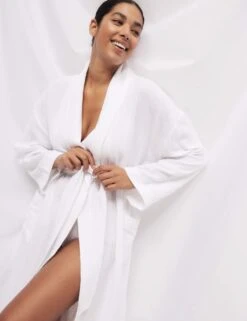 Pure Cotton Muslin Dobby Dressing Gown -Cyberjammies Store pure cotton muslin dobby dressing gown 9