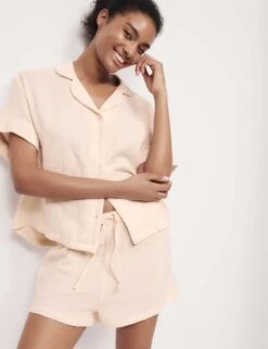 Pure Cotton Muslin Revere Shortie Set -Cyberjammies Store pure cotton muslin revere shortie set 13