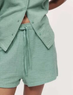 Pure Cotton Muslin Revere Shortie Set -Cyberjammies Store pure cotton muslin revere shortie set 4