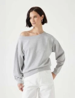 Pure Cotton Off The Shoulder Sweatshirt -Cyberjammies Store pure cotton off the shoulder sweatshirt 19