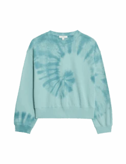 Pure Cotton Ombre Cropped Sweatshirt -Cyberjammies Store pure cotton ombre cropped sweatshirt