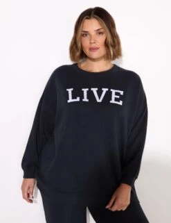 Pure Cotton Oversized Slogan Sweatshirt -Cyberjammies Store pure cotton oversized slogan sweatshirt 5
