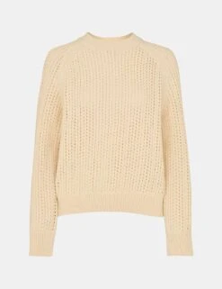 Whistles Pure Cotton Pointelle Crew Neck Jumper -Cyberjammies Store pure cotton pointelle crew neck jumper 7