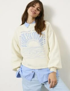 Pure Cotton Printed Slogan Sweatshirt -Cyberjammies Store pure cotton printed slogan sweatshirt 8