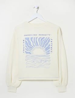 Pure Cotton Printed Slogan Sweatshirt -Cyberjammies Store pure cotton printed slogan sweatshirt 9