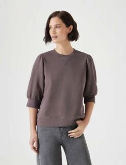 Pure Cotton Puff Sleeve Sweatshirt -Cyberjammies Store pure cotton puff sleeve sweatshirt 5