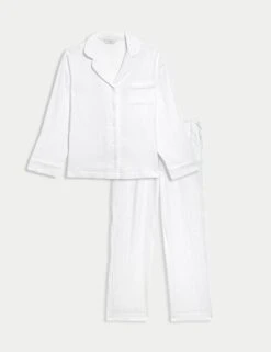 Pure Cotton Revere Pyjama Set -Cyberjammies Store pure cotton revere collar pyjama set