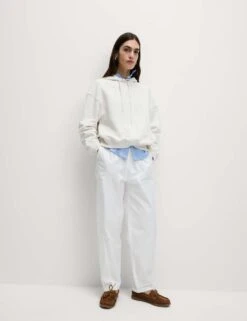 Pure Cotton Ribbed Cropped Hoodie -Cyberjammies Store pure cotton ribbed cropped hoodie 8