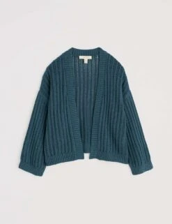 Pure Cotton Ribbed Edge To Edge Cardigan -Cyberjammies Store pure cotton ribbed edge to edge cardigan 10