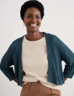 Pure Cotton Ribbed Edge To Edge Cardigan -Cyberjammies Store pure cotton ribbed edge to edge cardigan 11