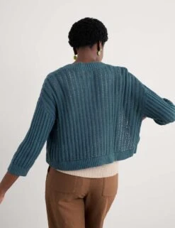 Pure Cotton Ribbed Edge To Edge Cardigan -Cyberjammies Store pure cotton ribbed edge to edge cardigan 8