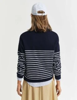 Gant Pure Cotton Ribbed Striped Sweatshirt -Cyberjammies Store pure cotton ribbed striped sweatshirt 6