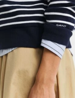 Gant Pure Cotton Ribbed Striped Sweatshirt -Cyberjammies Store pure cotton ribbed striped sweatshirt 7