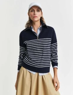 Gant Pure Cotton Ribbed Striped Sweatshirt -Cyberjammies Store pure cotton ribbed striped sweatshirt 9