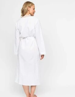 Cyberjammies Pure Cotton Seersucker Lace Trim Dressing Gown 13 Cyberjammies Pure Cotton Seersucker Lace Trim Dressing Gown -Cyberjammies Store pure cotton seersucker lace trim dressing gown 5