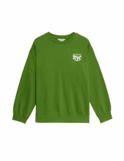 Pure Cotton Slogan Relaxed Sweatshirt 33 Pure Cotton Slogan Relaxed Sweatshirt -Cyberjammies Store pure cotton slogan relaxed sweatshirt 1