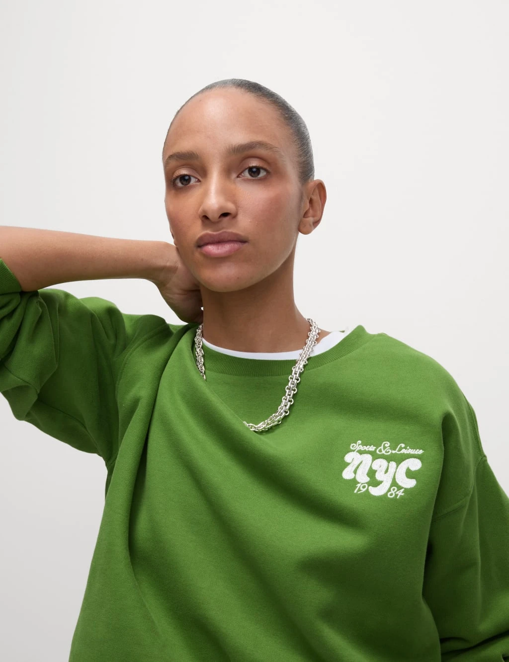 Pure Cotton Slogan Relaxed Sweatshirt 15 Pure Cotton Slogan Relaxed Sweatshirt - Image 15