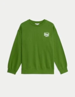 Pure Cotton Slogan Relaxed Sweatshirt 38 Pure Cotton Slogan Relaxed Sweatshirt -Cyberjammies Store pure cotton slogan relaxed sweatshirt 16