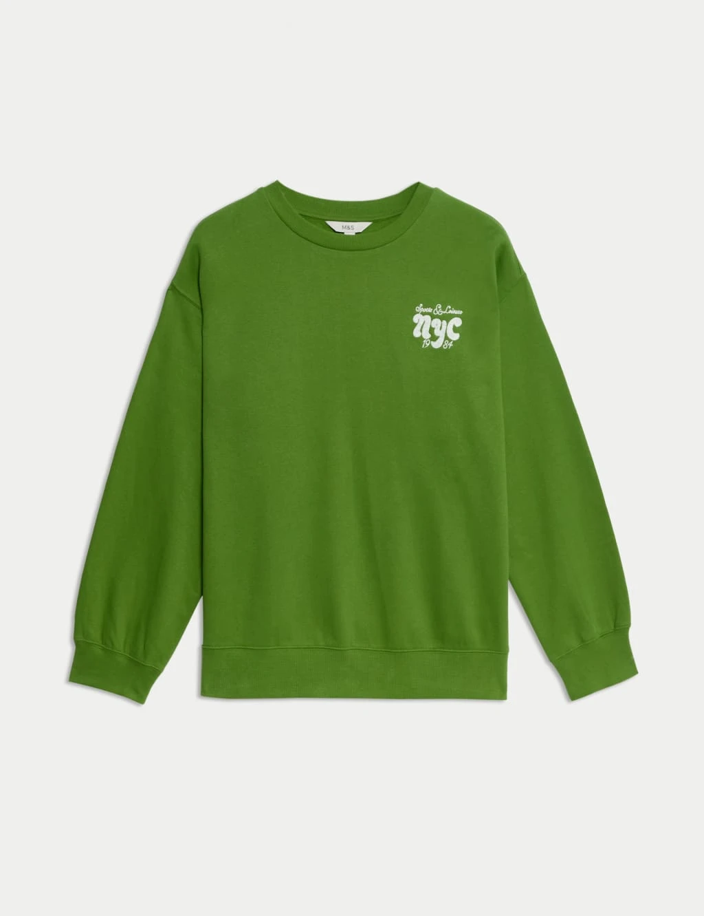 Pure Cotton Slogan Relaxed Sweatshirt 19 Pure Cotton Slogan Relaxed Sweatshirt - Image 19