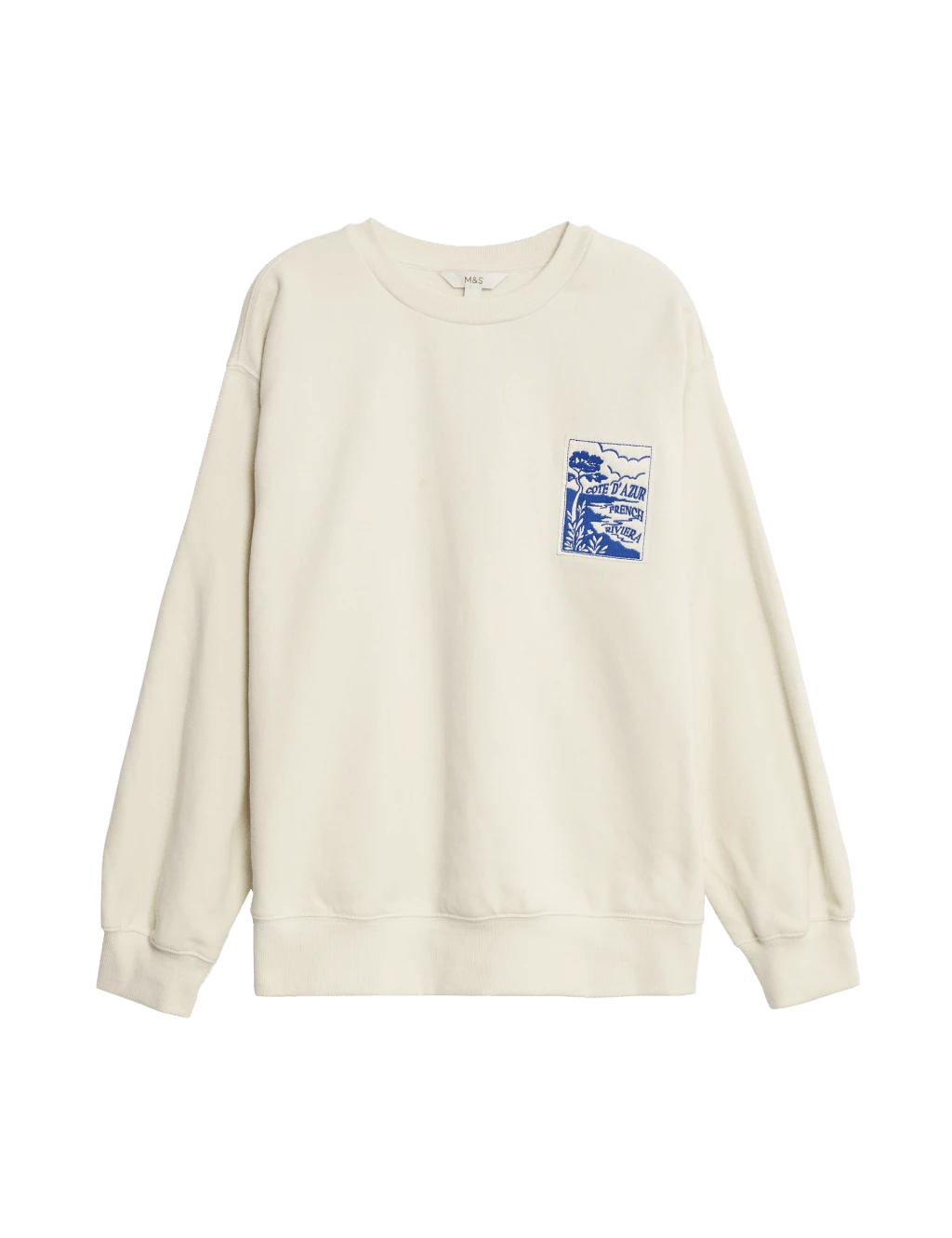 Pure Cotton Slogan Relaxed Sweatshirt 7 Pure Cotton Slogan Relaxed Sweatshirt - Image 7