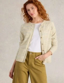 WHITE STUFF Pure Cotton Space Dyed Cardigan -Cyberjammies Store pure cotton space dyed cardigan 6