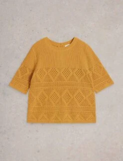 WHITE STUFF Pure Cotton Stitch Detail Knitted Top -Cyberjammies Store pure cotton stitch detail knitted top 7