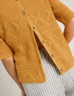 WHITE STUFF Pure Cotton Stitch Detail Knitted Top -Cyberjammies Store pure cotton stitch detail knitted top 9