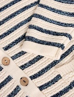 WHITE STUFF Pure Cotton Striped Crew Neck Cardigan -Cyberjammies Store pure cotton striped crew neck cardigan 8