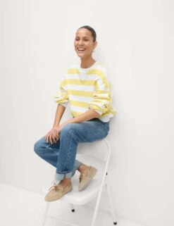 Pure Cotton Striped Crew Neck Sweatshirt -Cyberjammies Store pure cotton striped crew neck sweatshirt 11