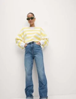 Pure Cotton Striped Crew Neck Sweatshirt -Cyberjammies Store pure cotton striped crew neck sweatshirt 12