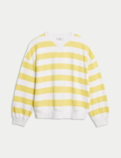 Pure Cotton Striped Crew Neck Sweatshirt -Cyberjammies Store pure cotton striped crew neck sweatshirt 13