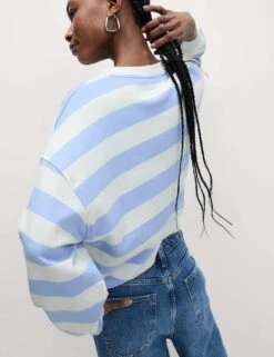 Pure Cotton Striped Crew Neck Sweatshirt -Cyberjammies Store pure cotton striped crew neck sweatshirt 16