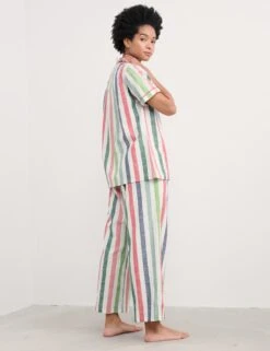 Pure Cotton Striped Cropped Pyjama Set -Cyberjammies Store pure cotton striped cropped pyjama set 7